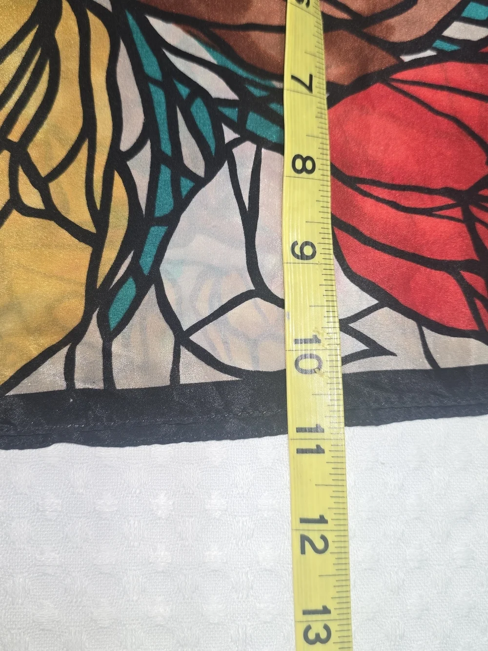 1960'S VINTAGE SILK SCARF BY THE SPECIALITY HOUSE0 STAINED GLASS WINDOW TULIPS